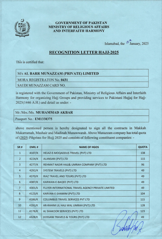AL BARR MUNAZZAM PVT LTD (2025 RL) BY MORA & IH