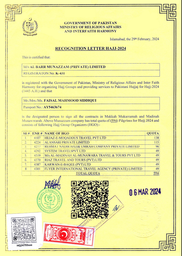 AL BARR MUNAZZAM PVT LTD (2024 RL) BY MORA & IH